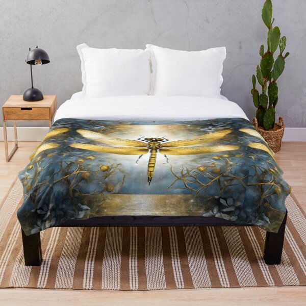 Item preview, magical golden dragonfly designed and sold by Vilemo.
