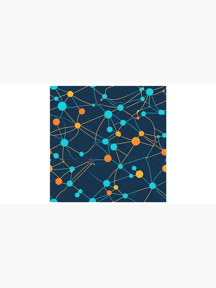 Thumbnail 3 of 3, Cap, Connection design, interconnected nodes pattern designed and sold by CoolPixels.