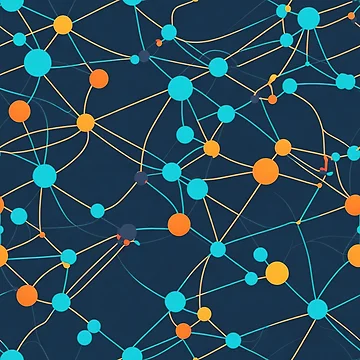 Artwork thumbnail, Connection design, interconnected nodes pattern by CoolPixels