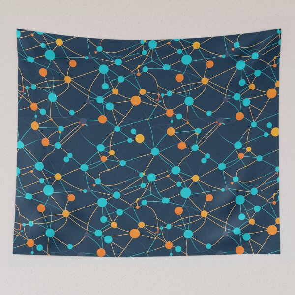 Item preview, Connection design, interconnected nodes pattern designed and sold by CoolPixels.