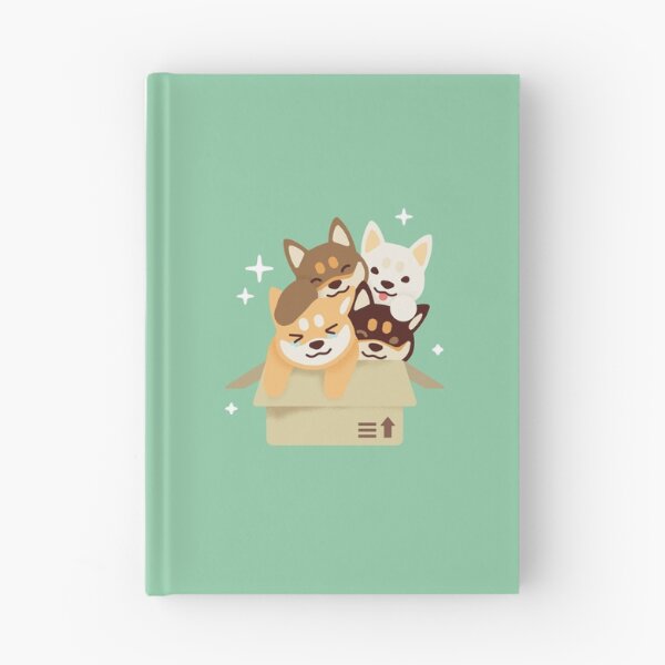 Item preview, Four cute Shiba Inu dogs in a crate designed and sold by MINIMOillu.