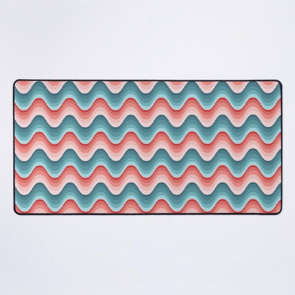 Item preview, Bargello wave pattern in pink and blue - seamless pattern designed and sold by colorofmagic.