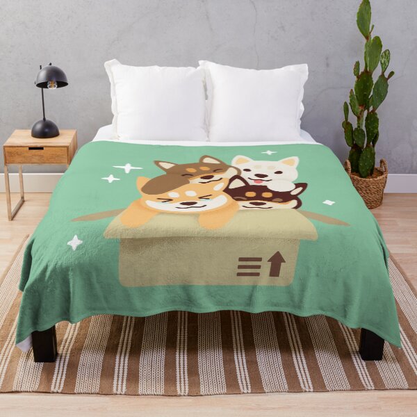 Item preview, Four cute Shiba Inu dogs in a crate designed and sold by MINIMOillu.