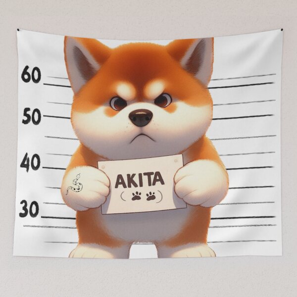 Item preview, Angry and sad dog Akita designed and sold by Vilemo.