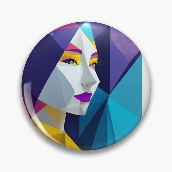 Item preview, Geometric Woman Portrait Illustration designed and sold by MakeInShop.