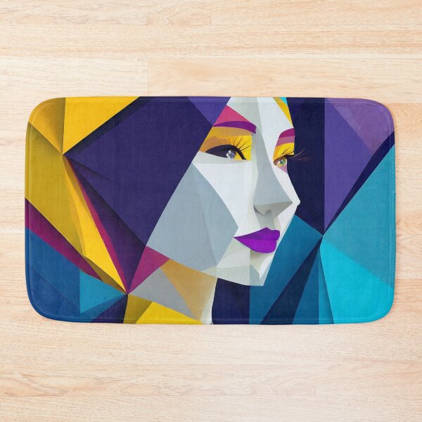 Item preview, Geometric Woman Portrait Illustration designed and sold by MakeInShop.