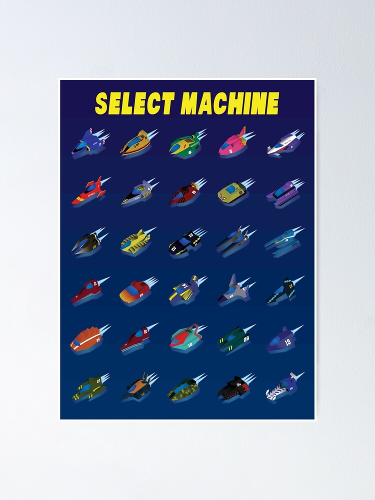 F-Zero X SELECT MACHINE Poster