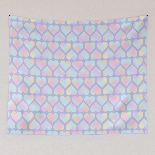 Item preview, Holographic hearts on lavender violet - seamless pattern designed and sold by colorofmagic.