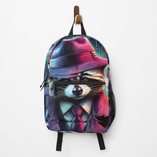 Item preview, Private Detective Raccoon 80s [Neon Noir] designed and sold by RESToRAPTOR.