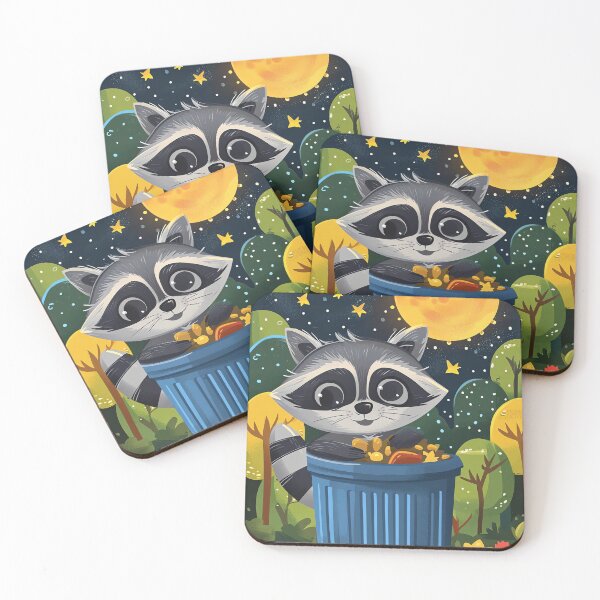 Item preview, Curious Raccoon Nightlife designed and sold by cute-animals99.