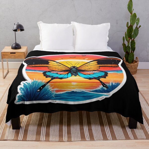 Item preview, Colored Sunset Butterfly on a Beach with Hawaiian Sunset designed and sold by NautiChic.
