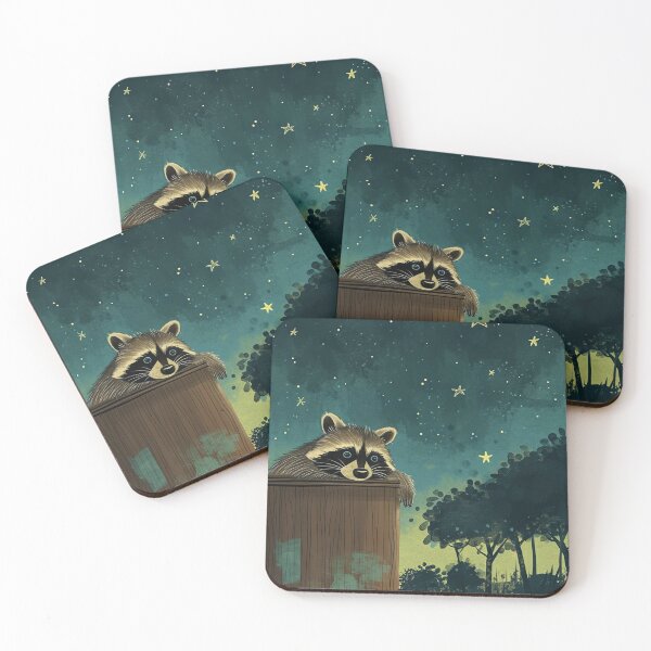 Item preview, Curious Trash Can Raccoon designed and sold by cute-animals99.