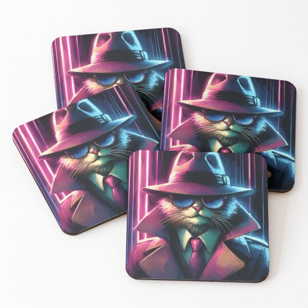 Item preview, Private Detective Cat 80s [Neon Noir] designed and sold by RESToRAPTOR.