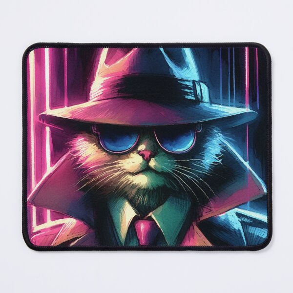 Item preview, Private Detective Cat 80s [Neon Noir] designed and sold by RESToRAPTOR.