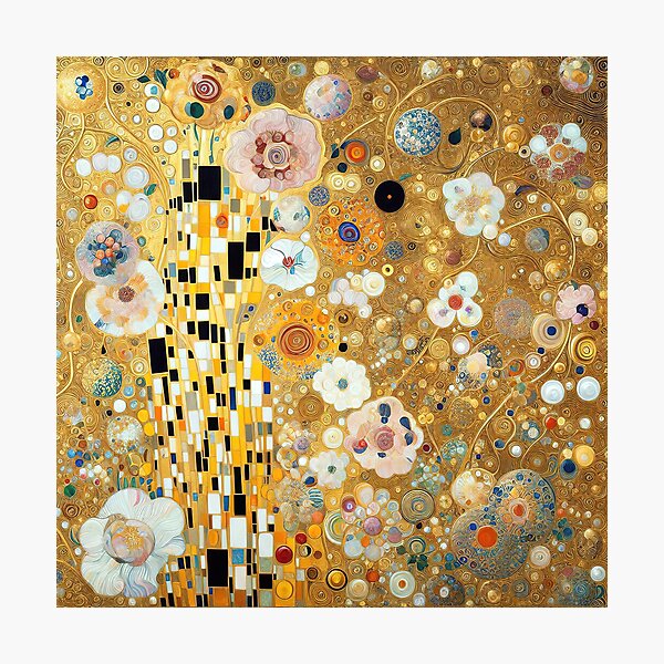 Item preview, Gustav Klimt Floral with Gold designed and sold by maniacfitness.