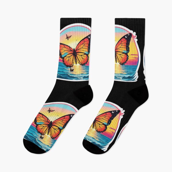 Item preview, Colored Sunset Butterflies on a Beach with Hawaiian Sunset designed and sold by NautiChic.