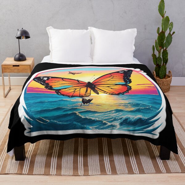 Item preview, Colored Sunset Butterflies on a Beach with Hawaiian Sunset designed and sold by NautiChic.