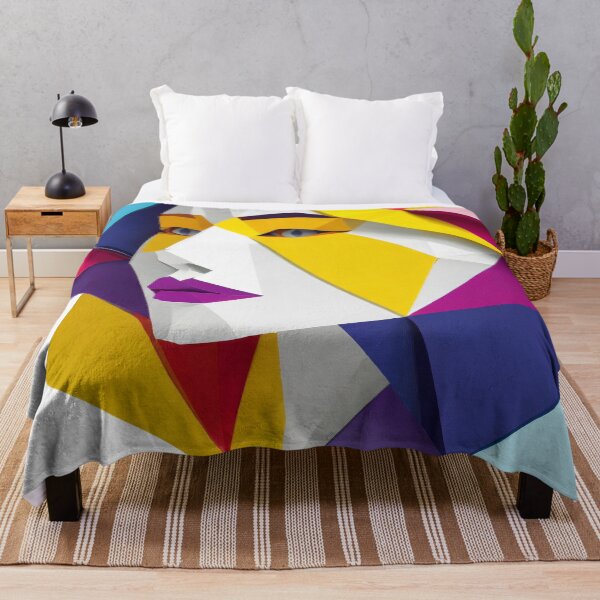 Item preview, Geometric Woman Portrait Illustration designed and sold by MakeInShop.