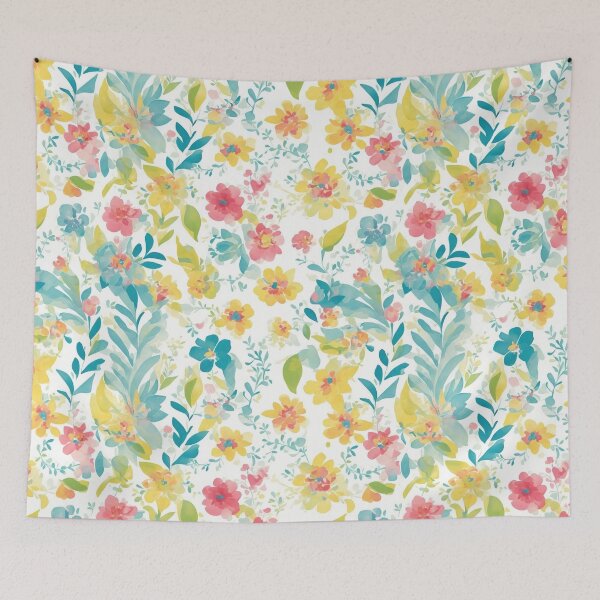 Item preview, New Beginnings, brightly colored flowers, leaves designed and sold by CoolPixels.