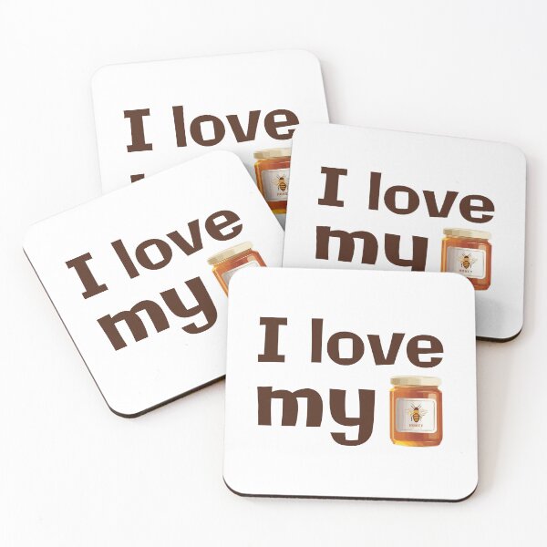 Item preview, I love my honey. Honey jar. Dark font. designed and sold by twisted-dot.