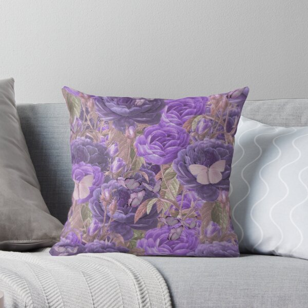 Item preview, Vintage Aesthetic Purple Garden With Butterflies  designed and sold by Asmaa Abdul-Azim.