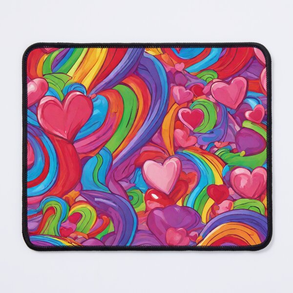 Item preview, Colourful hearts on coloured background designed and sold by Vilemo.