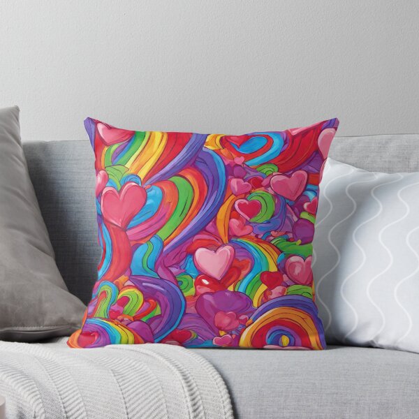 Item preview, Colourful hearts on coloured background designed and sold by Vilemo.