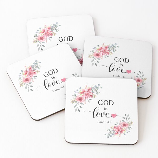 Item preview, God is love, bible verse designed and sold by latiendadearyam.