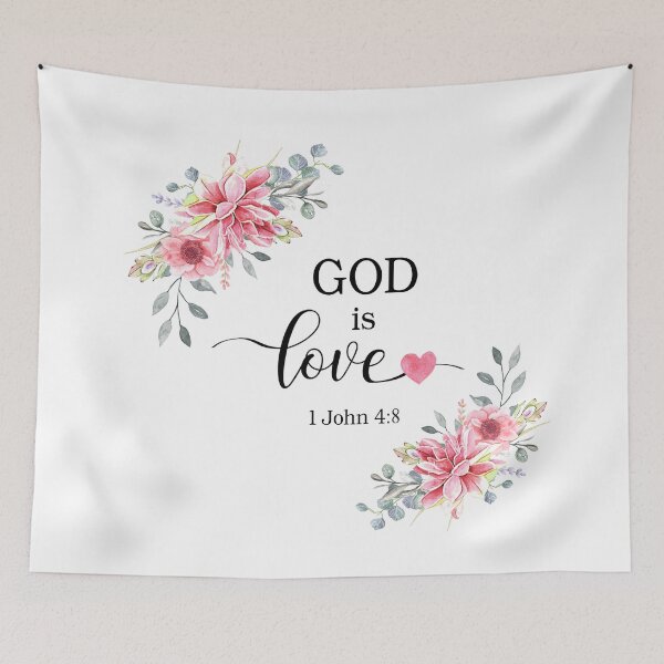 Item preview, God is love, bible verse designed and sold by latiendadearyam.
