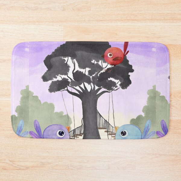 Item preview, Black tree and coloured birds designed and sold by Vilemo.