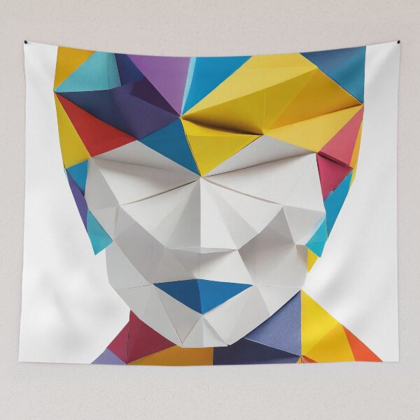Item preview, Geometric Woman Portrait Illustration designed and sold by MakeInShop.