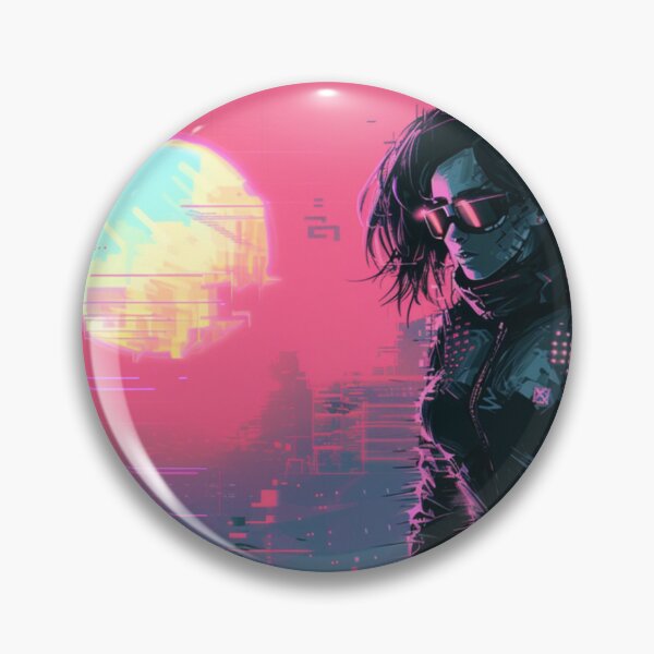 Item preview, Synthpop 80s Retrowave Girl In Glasses designed and sold by Nightarcade.