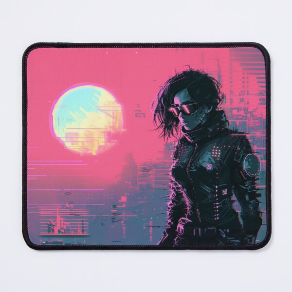 Item preview, Synthpop 80s Retrowave Girl In Glasses designed and sold by Nightarcade.