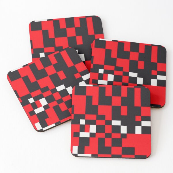 Item preview, Red and Black Checkers, bold pattern designed and sold by CoolPixels.