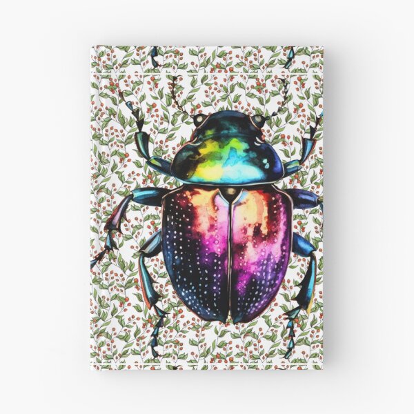 Item preview,  colorful beetle on background with flowers designed and sold by Vilemo.