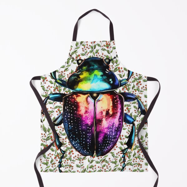 Item preview,  colorful beetle on background with flowers designed and sold by Vilemo.