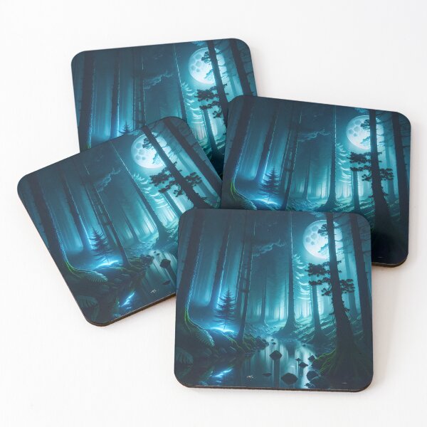 Item preview, Luminescent Whispers: Mystical Moonlit Forest designed and sold by PureSavagery.