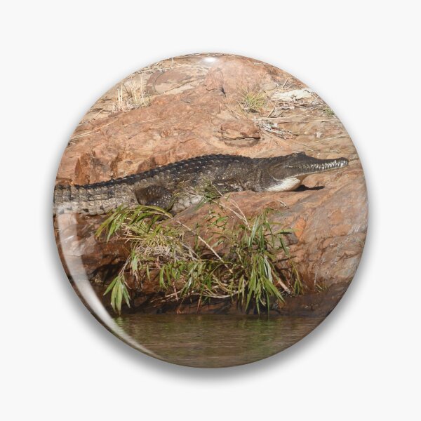 Item preview, A crocodile sunning on a rock. designed and sold by EAnneH.