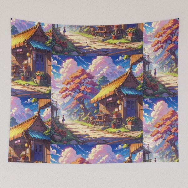 Item preview, Enchanted Japanese Sunset designed and sold by DreamBackDrops.