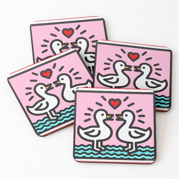 Item preview, Love ducks Pink - Pop Art designed and sold by PickledjoArt.
