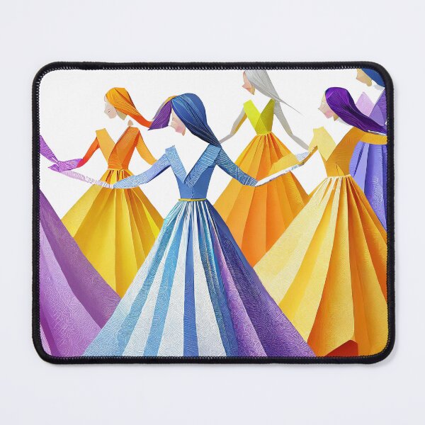 Item preview, Geometric Dancing Women Illustration art designed and sold by MakeInShop.
