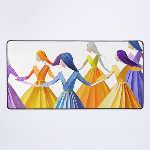 Item preview, Geometric Dancing Women Illustration art designed and sold by MakeInShop.
