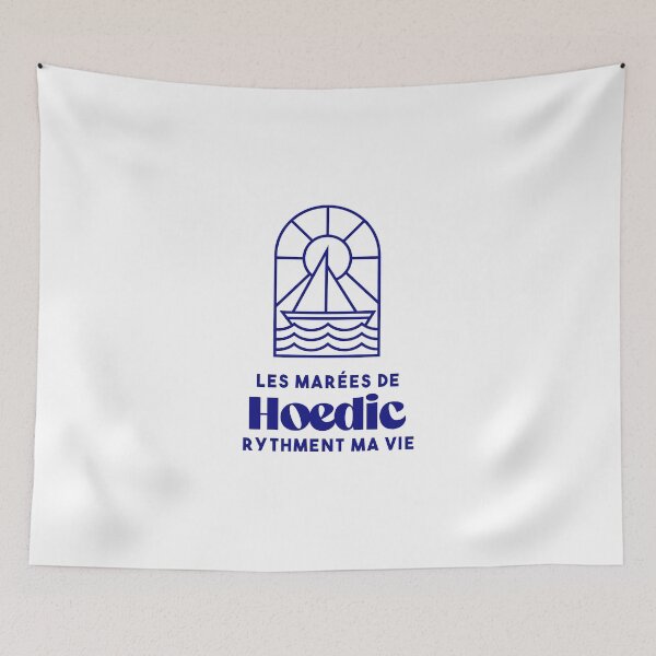 Item preview, Hoedic the tides punctuate my life - Brittany Morbihan 56 Sea Holidays Beach designed and sold by Burning Dog.