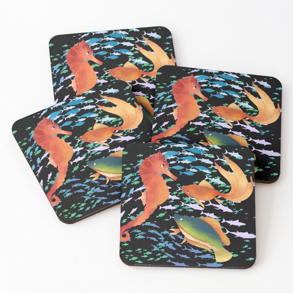 Item preview, fish and seahorse in ocean designed and sold by Vilemo.