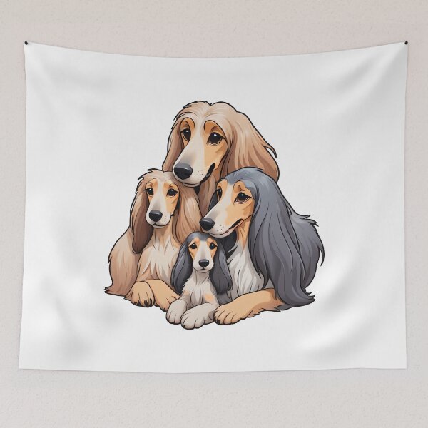 Item preview, Graceful Unity: The Afghan Hound Family designed and sold by Delemore Art.