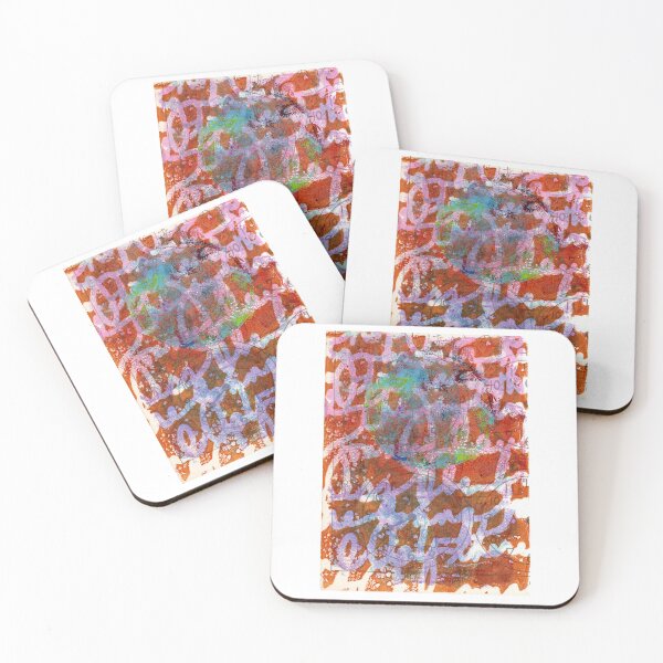 Item preview, Secret Message #1 Gel Print Painting designed and sold by peonypours.