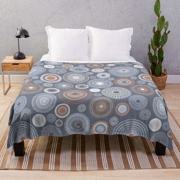 Item preview, Groovy pattern of concentric circles in gray and pink designed and sold by colorofmagic.