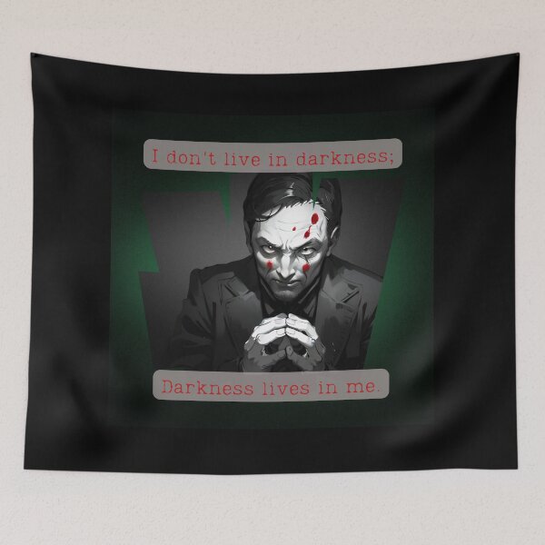 Item preview, The sinister mind - I don't live in darkness; darkness lives in me. designed and sold by TheRubberOnion.