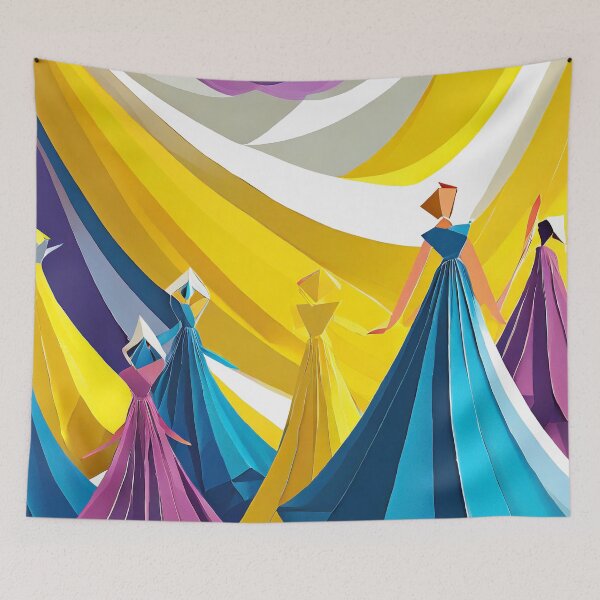 Item preview, Geometric Dancing Women Illustration art designed and sold by MakeInShop.