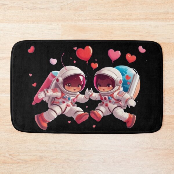 Item preview, Cosmic Love: couple of astronauts celebrating Valentine's Day in space. designed and sold by BaisaStudio.